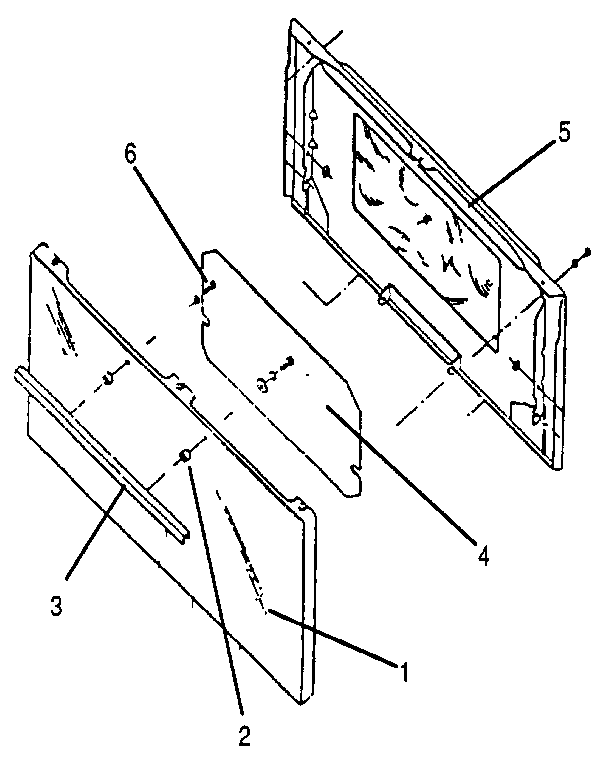 Kenmore 9607052890 oven door assembly diagram