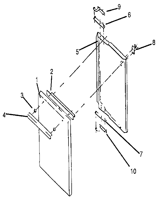 Kenmore 9607052890 cabinet door assembly diagram