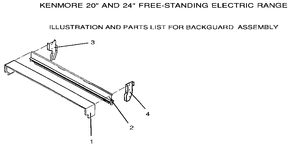 Kenmore 9609012191 backguard section diagram