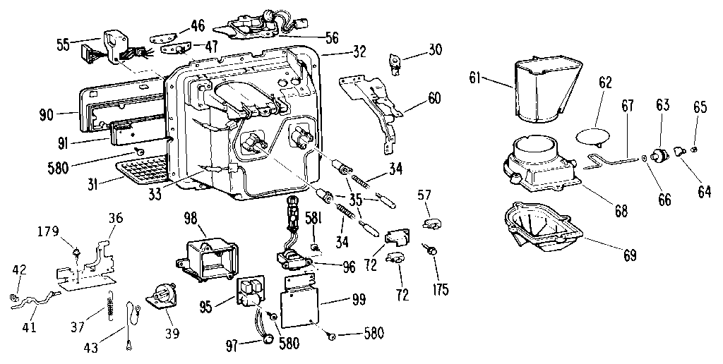 Kenmore 3639527811 dispenser diagram