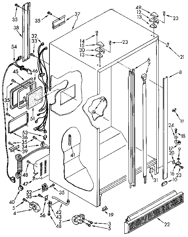 KitchenAid KSRS27QXAL01 cabinet diagram