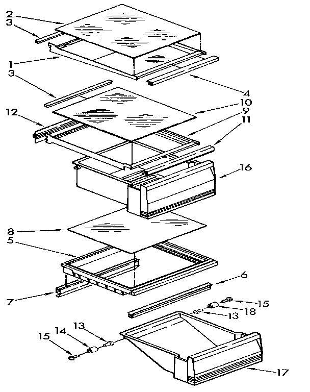 KitchenAid KSRS27QXAL01 refrigerator shelf diagram