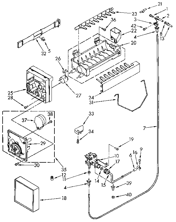 KitchenAid KSRS27QXAL01 icemaker diagram