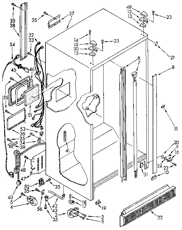 KitchenAid KSRS25QXAL11 cabinet diagram