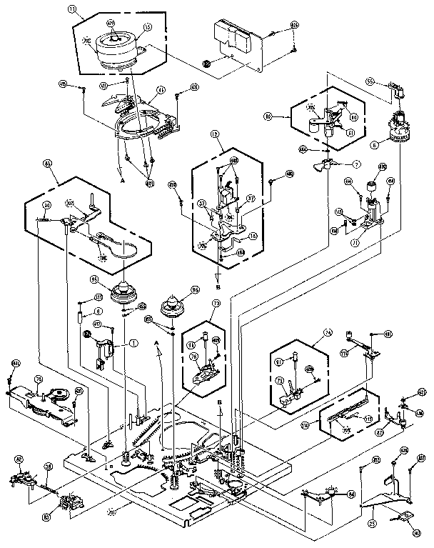 Panasonic PV-4265S earth plate unit diagram