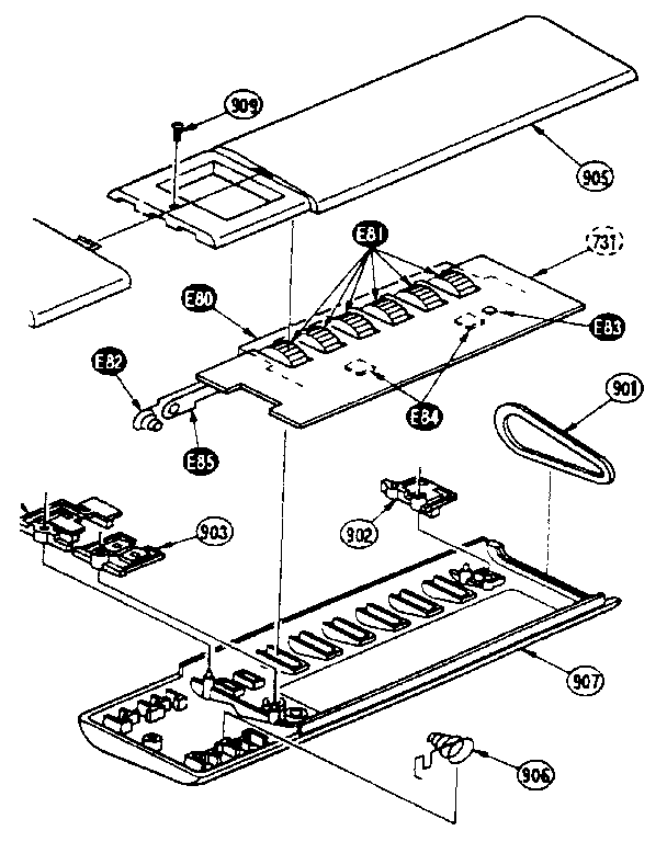 Panasonic PV-4265S remote control diagram