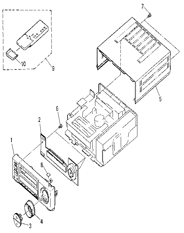 LXI 53578 6-1. front panel and case assemblies diagram