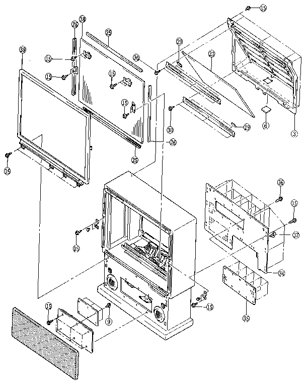 Hitachi 50UX10-1987 exploded view (1/3) diagram