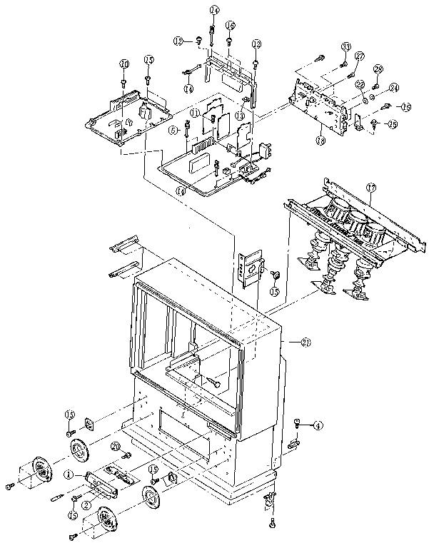 Hitachi 50UX10-1987 exploded view (2/3) diagram