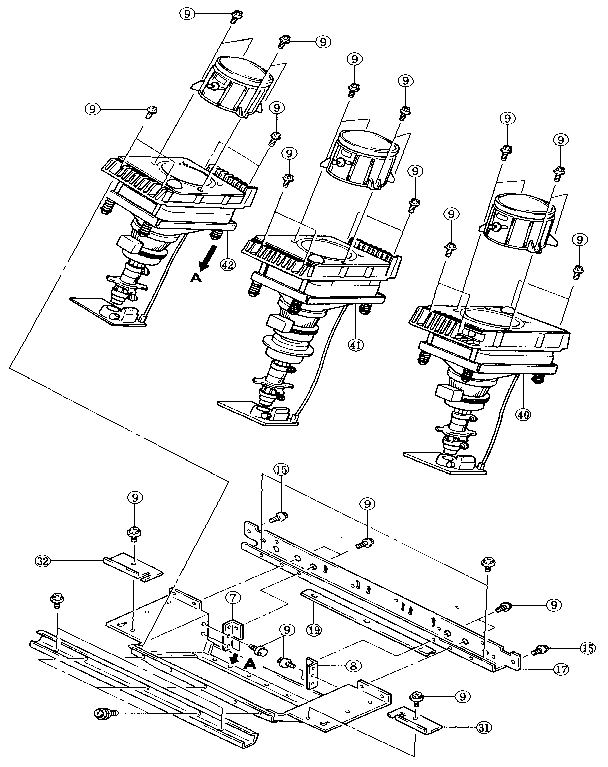 Hitachi 50UX10-1987 exploded view (3/3) diagram
