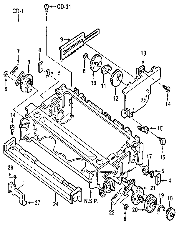 Fisher FVH4504 cassette mechanism diagram