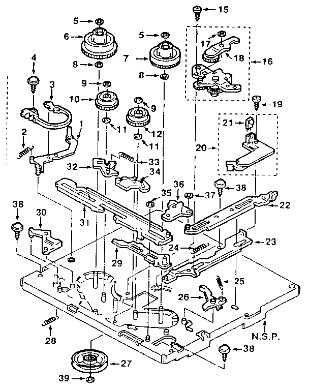 Fisher FVH4504 internal replacement parts diagram