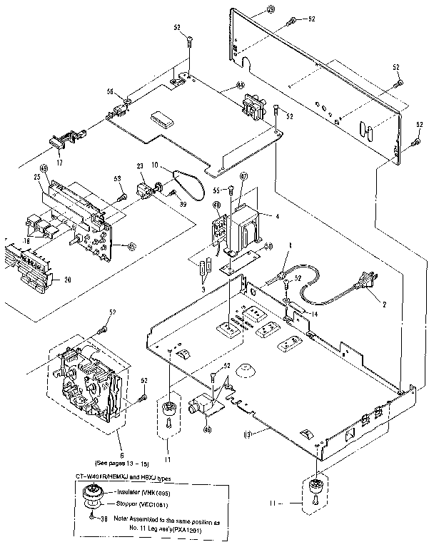Pioneer CT-W401R chassis diagram