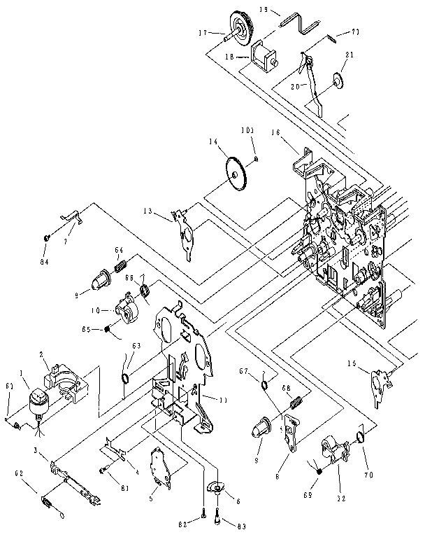 Pioneer CT-W401R cassette mechanism diagram