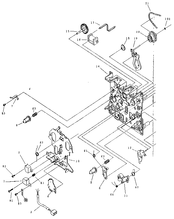 Pioneer CT-W401R cassette mechanism diagram