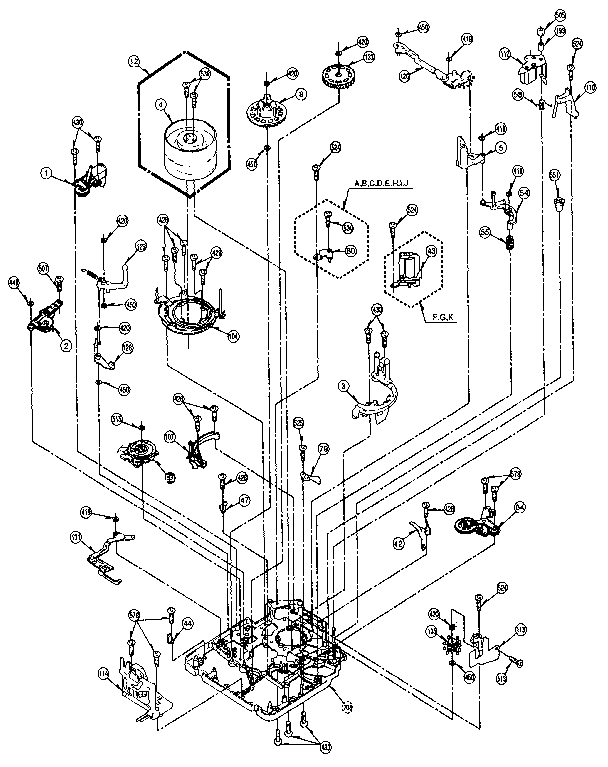 Panasonic PVS62 vcr mechanism section (1) diagram
