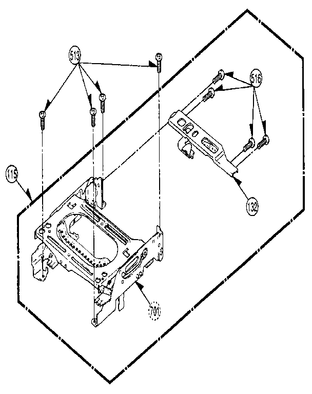 Panasonic PVS62 cassette up mechanism section diagram