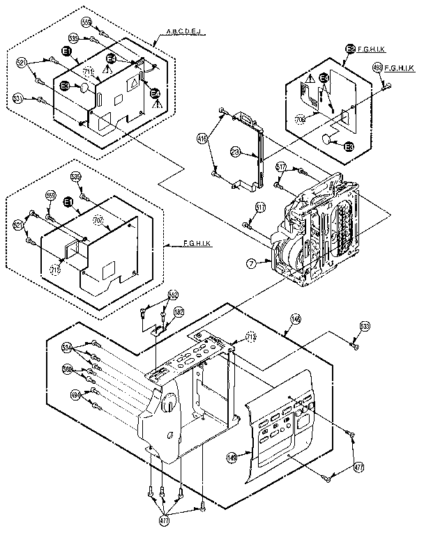 Panasonic PVS62 chassis & frame section (2) diagram