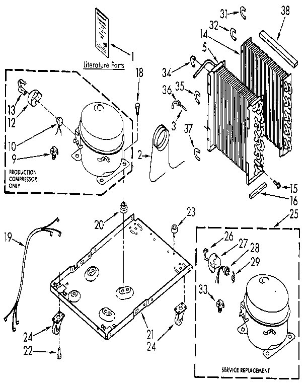 Kenmore 106855403 unit diagram