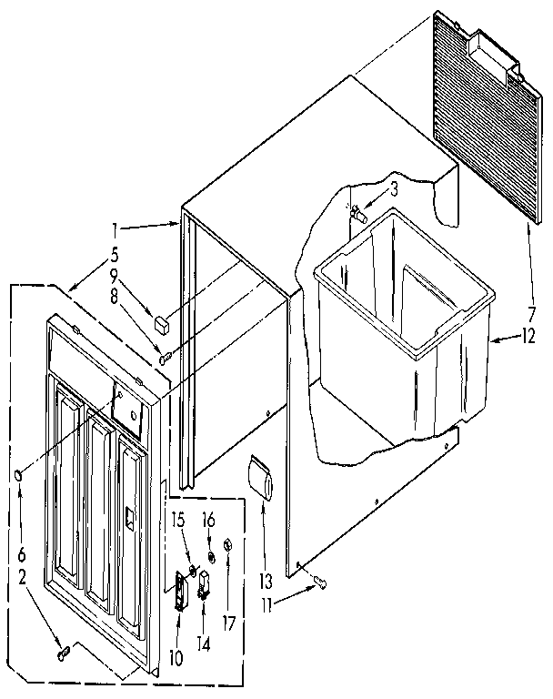 Kenmore 106855403 cabinet diagram