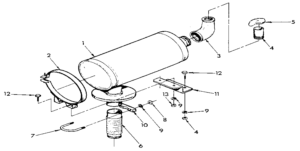 Generac 9350-2 muffler diagram