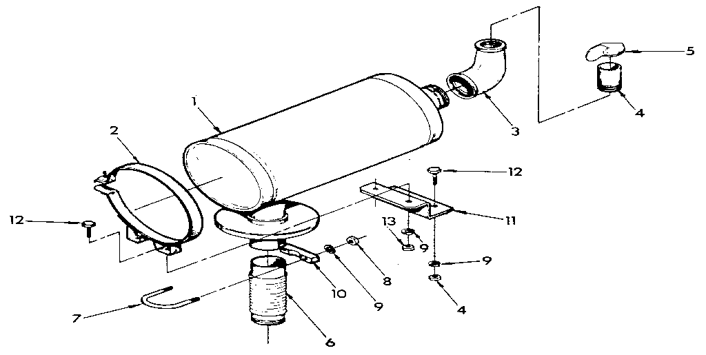 Generac 9350-3 muffler diagram