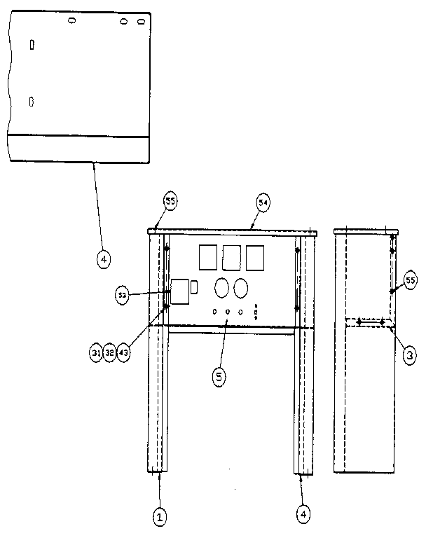Generac 9350-3 control panel (models 9348-3 and 9349-3) diagram