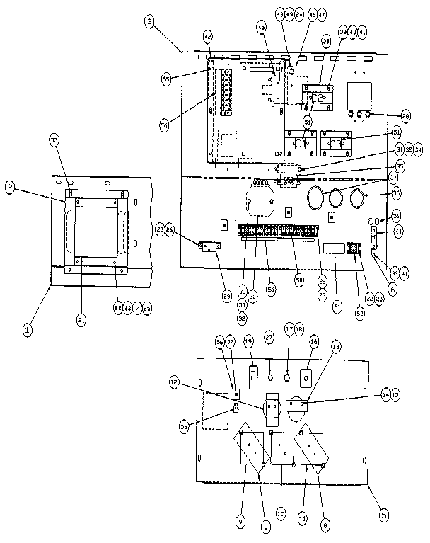 Generac 9350-3 control panel (models 9348-3 and 9349-3) diagram