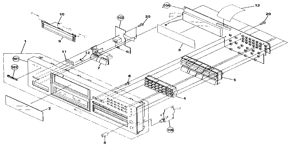 Pioneer PD-M801 front panel diagram