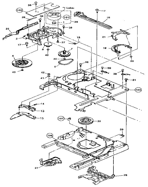 Pioneer PD-M801 mechanism diagram
