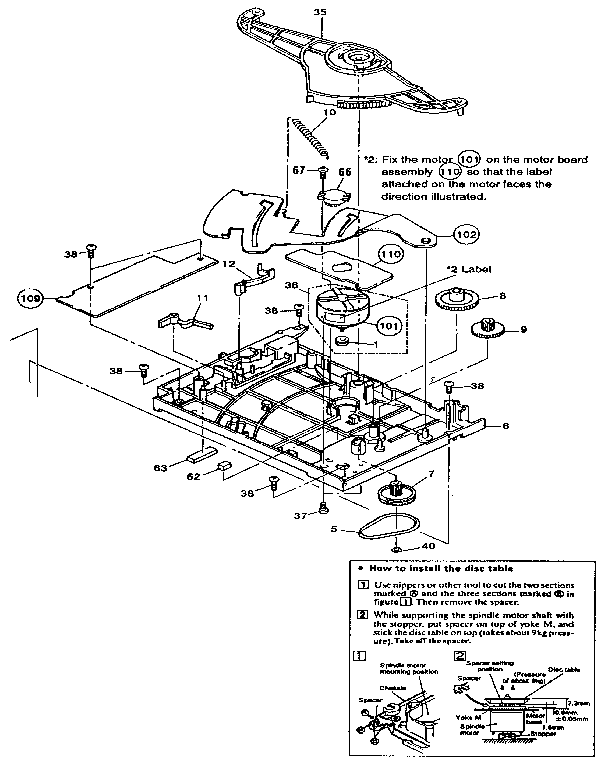 Pioneer PD-M801 motor diagram
