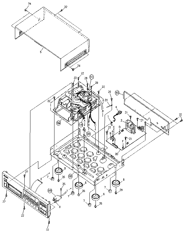 Pioneer PD-M601 cabinet and chassis diagram