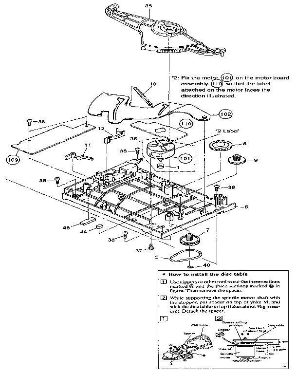 Pioneer PD-M601 motor diagram