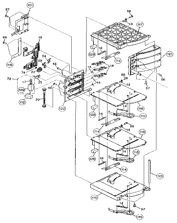 LXI 97832 servo mechanism assembly diagram