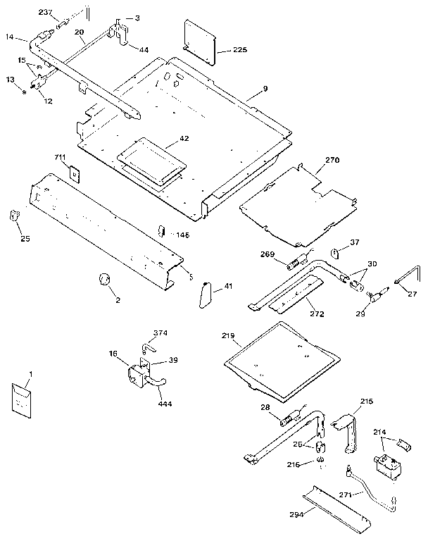 Kenmore 3627361891 burner section diagram