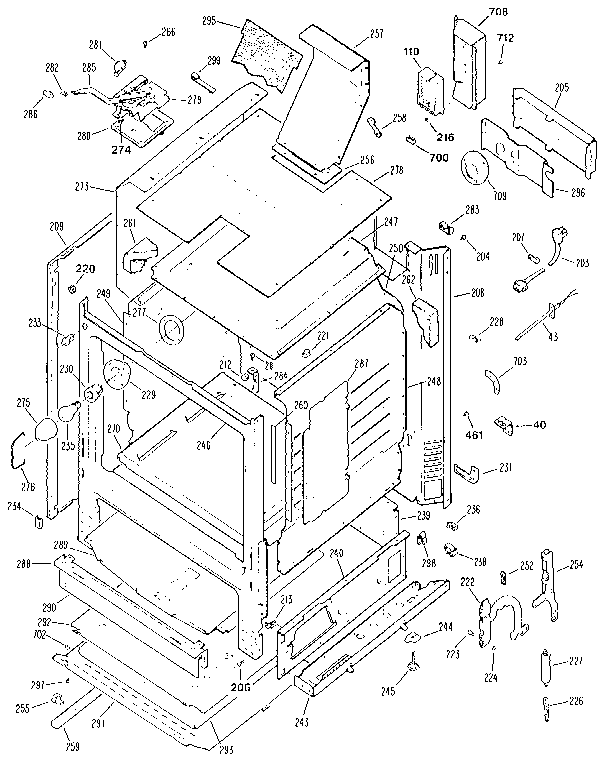 Kenmore 3627361891 cabinet diagram