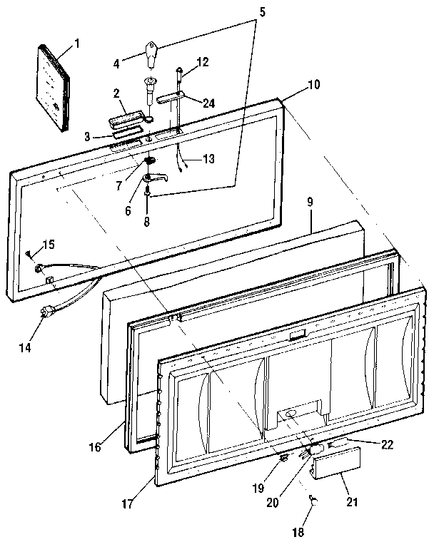 Kenmore 2538193686 door diagram