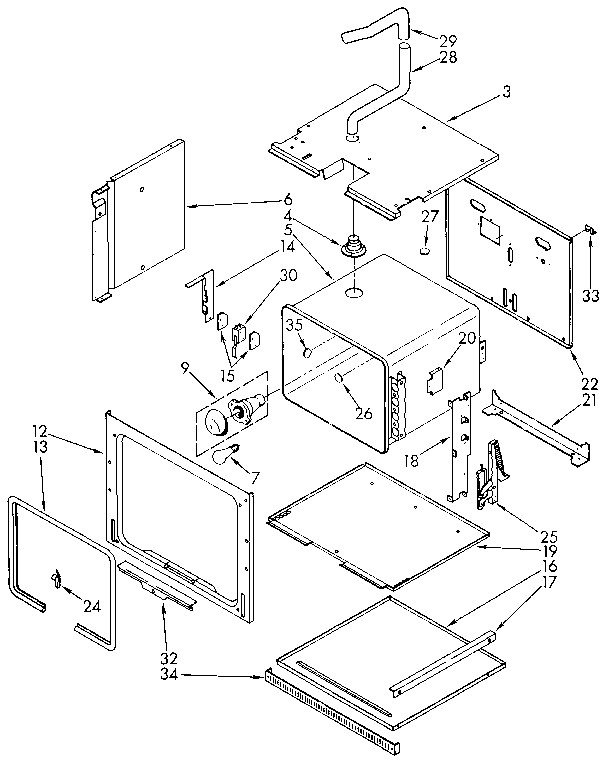 KitchenAid KEBS277YBL0 lower oven diagram