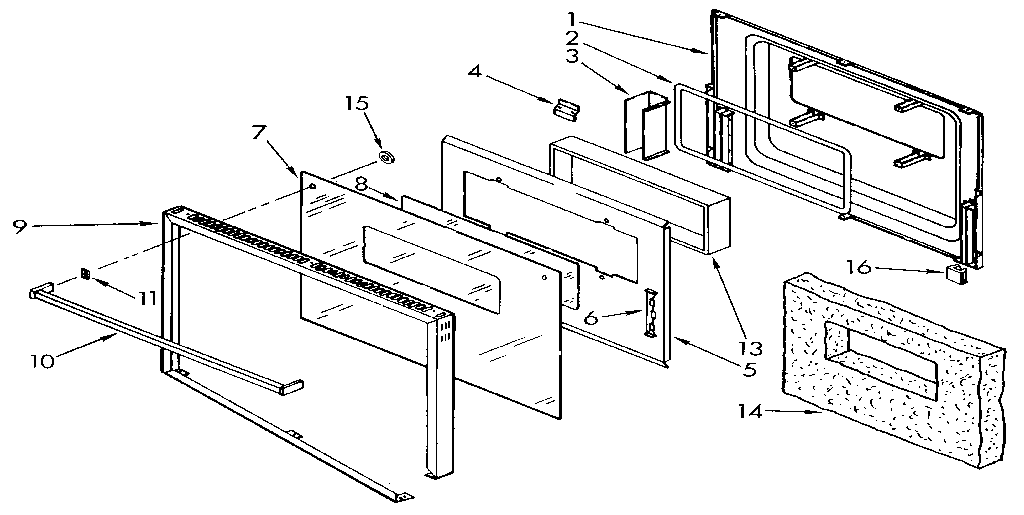 KitchenAid KEBS277YBL0 upper and lower oven door diagram