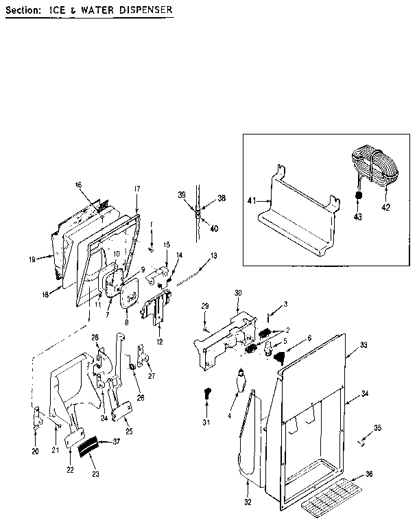Jenn-Air JRSD246B/MCQ82A dispenser diagram