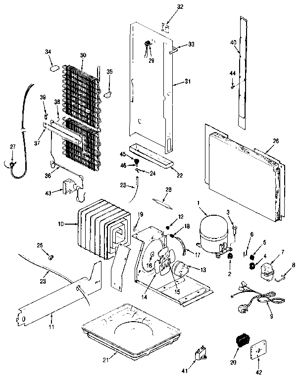 Jenn-Air JRSD226B/MAQ31A unit compartment & system diagram