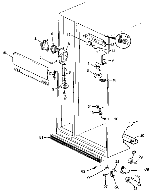 Jenn-Air JRSD226B/MAQ31A fresh food compartment diagram