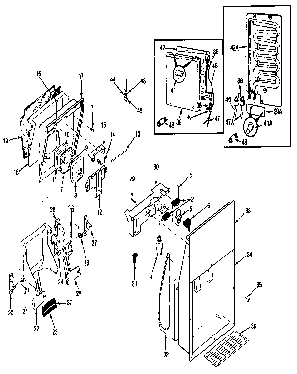 Jenn-Air JRSD226B/MAQ31A ice & water dispenser diagram