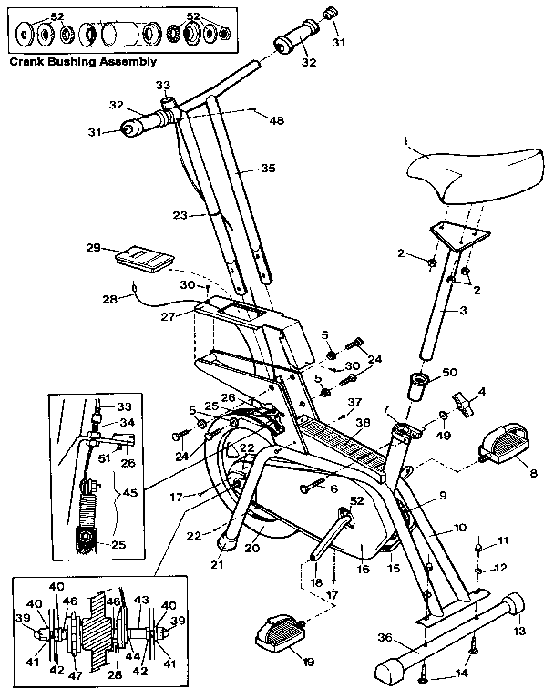 Weslo WL042010 unit parts diagram