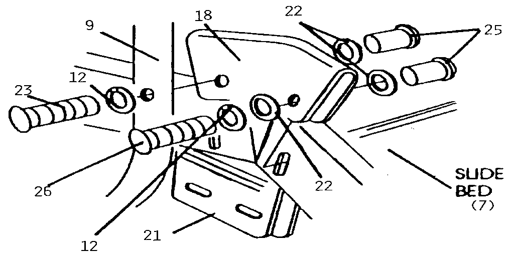 Sears 512720922 knee cap assembly diagram