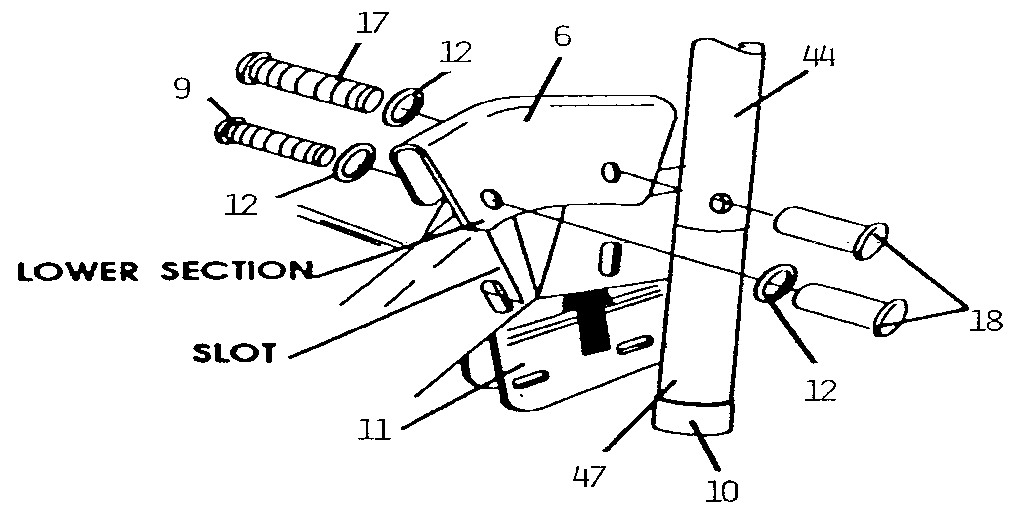 Sears 512720968 knee cap assembly diagram