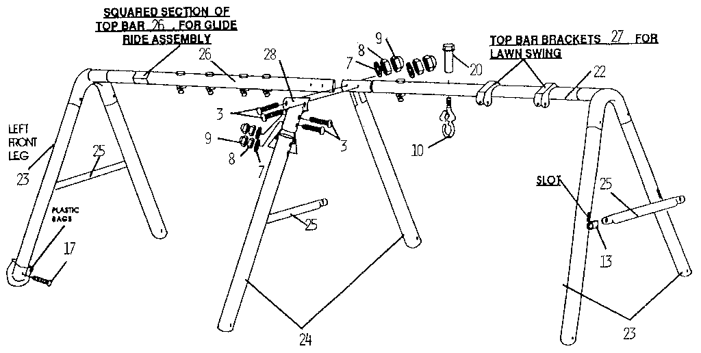 Sears 512720943 a-frame drawing diagram