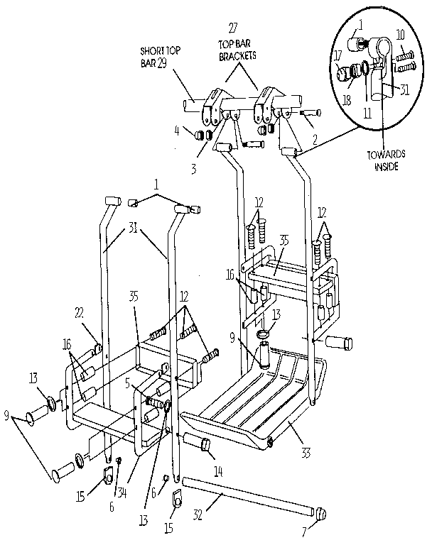 Sears 512720943 lawn swing hanger assembly diagram