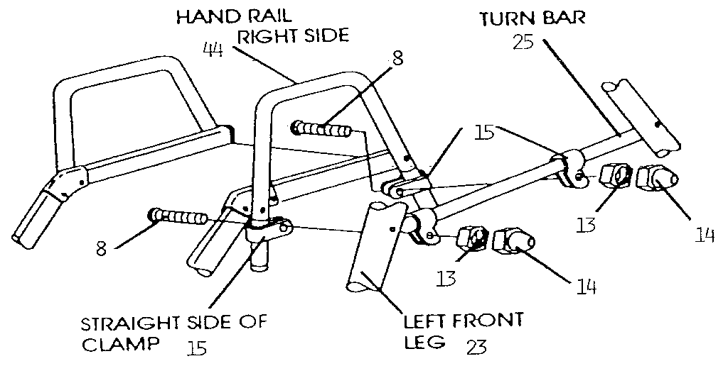 Sears 512720943 slide hand rail diagram