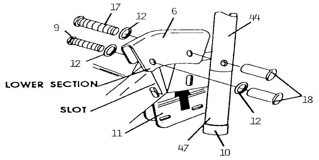 Sears 512720943 knee cap assembly diagram